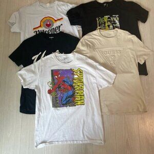 Men's Branded & Graphic T-Shirt Bundle (Size M/L)